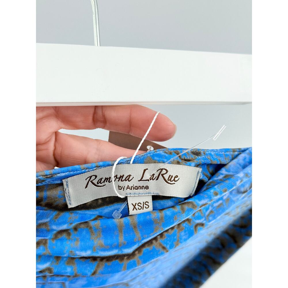 Ramona LaRue by Arianne Snakeskin Print Strapless Tube Top Blue Women's Size XS - Picture 3 of 3